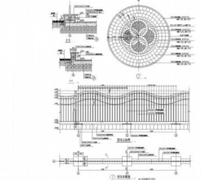 园林景观围墙施工图