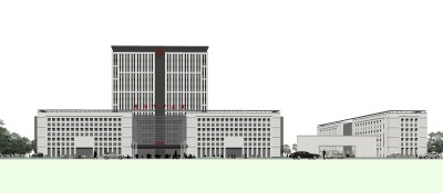 现代市中医院草图大师模型，医院sketchup模型下载