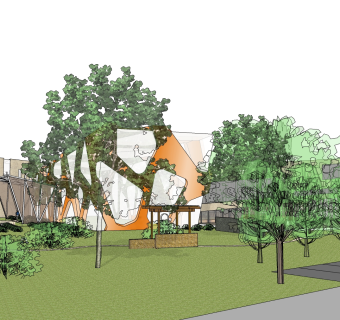 现代售楼处建筑方案草图大师模型，售楼部建筑sketchup模型免费下载