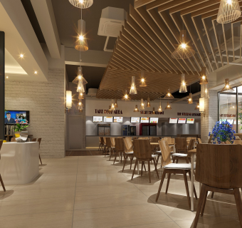 精致大学北区食堂CAD施工图，食堂CAD建筑图纸下载