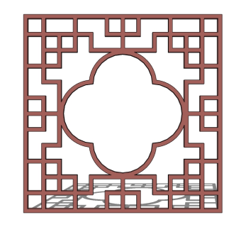 中式窗草图大师模型，中式窗SU模型下载