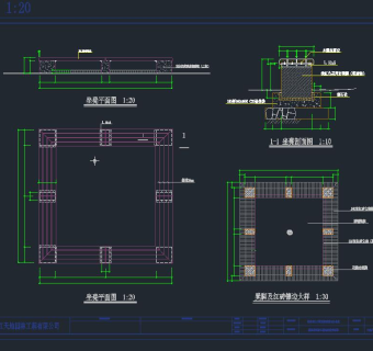 杭州城运河公园全套施工图,cad建筑图纸免费下载