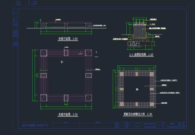 杭州城运河公园全套施工图,cad建筑图纸免费下载