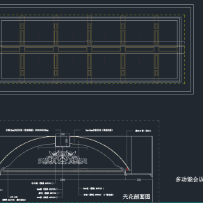 天花护墙雕花线条标准cad图库，线条CAD施工图纸下载