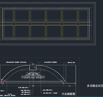 天花护墙雕花线条标准cad图库，线条CAD施工图纸下载