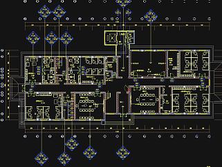 办公空间设计施工图CAD图纸，办公空间cad设计图纸下载
