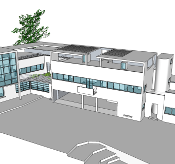 柯布西耶邱奇邸草图大师模型下载、邱奇邸su模型下载