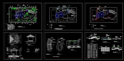屋顶花园景观施工图，屋顶花园cad设计图纸下载