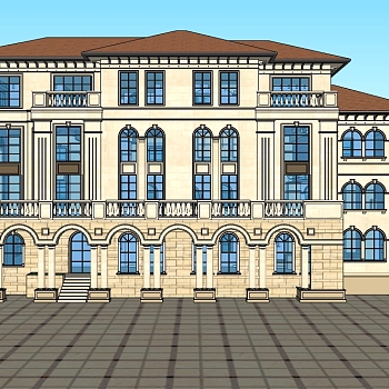 <em>欧式独栋</em>别墅su<em>模型</em>免费下载，sketchup<em>别墅草图大师</em>...