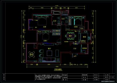 家装样板间施工图附效果图，CAD建筑图纸免费下载