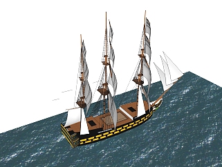 现代帆船sketchup<em>模型</em>，帆船<em>草图大师素材</em>下载