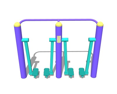 现代户外健身器材草图大师模型，户外健身器材su模型下载