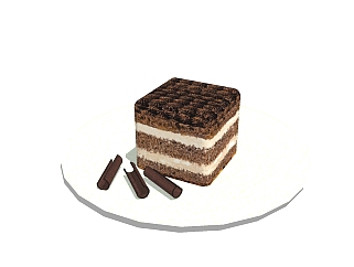 现代蛋糕sketchup模型，食品草图大师模型下载