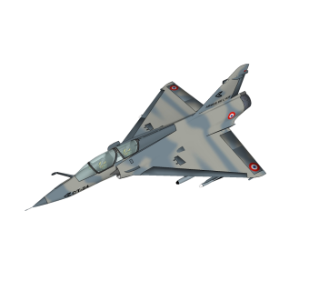 现代幻影2000战斗机草图大师模型下载，战斗机su模型