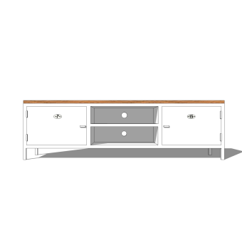 现代电视柜免费su模型，柜子草图大师模型下载
