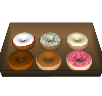 现代面包圈草图大师模型，食品sketchup模型下载