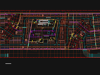 三亚商业街建筑施工图，商业街CAD施工图纸下载