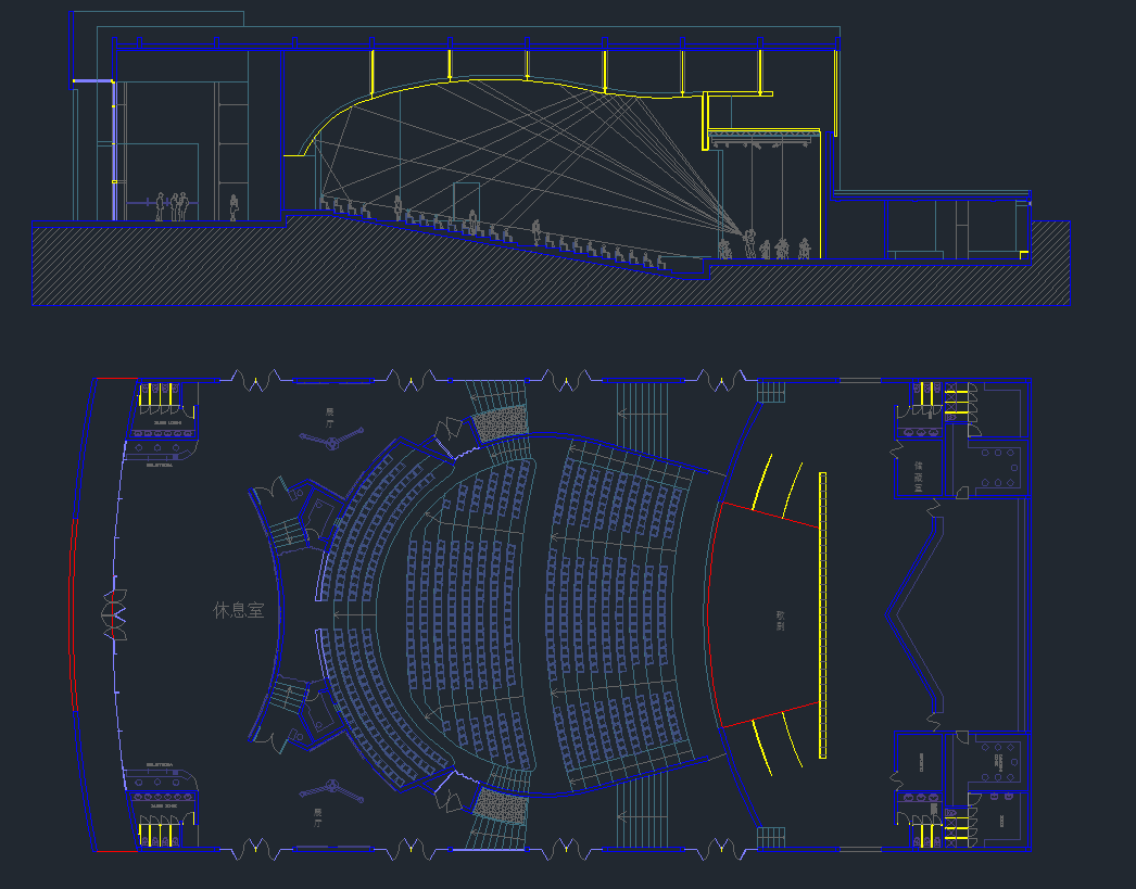 歌剧院布局图cad下载歌剧院布局图dwg文件下载
