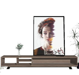 现代简约实木电视柜组合su模型，电视柜草图大师模型下载