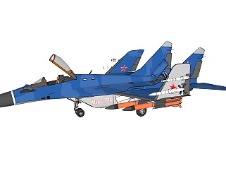 <em>苏</em>俄Mig-29米格-29战斗机 草图大师模型，<em>苏</em>俄Mig-29...