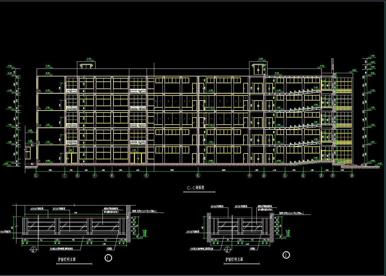 教学楼全套建筑施工图教学楼cad建筑工程图纸下载