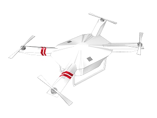 现代小型无人机su模型，无人机草图大师模型下载