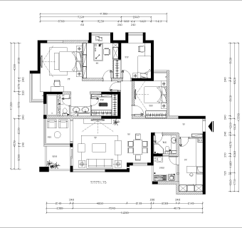 样板房设计施工图CAD图纸dwg文件下载