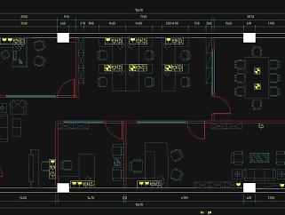 特色办公室设计CAD施工图，办公室cad建筑图纸下载