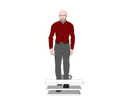 超逼真3D真人草图大师模型，男人su模型下载