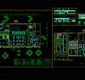 酒店中餐厅装修CAD施工图，酒店CAD施工图纸下载