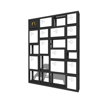 现代创意指示牌skp文件，指示牌草图大师模型下载