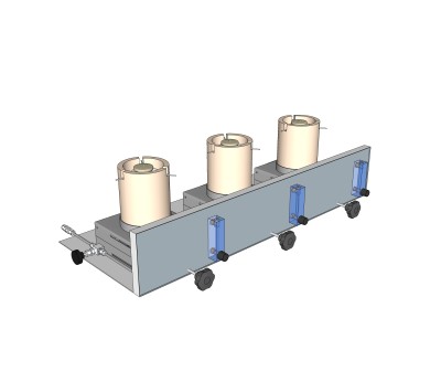 现代坩埚燃烧器草图大师模型，燃烧器sketchup模型下载