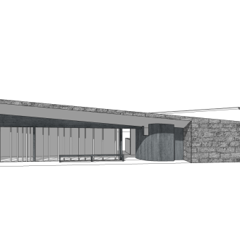 现代简约独栋别墅草图大师模型下载，独栋别墅sketchup模型