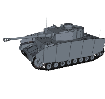现代军用坦克草图大师模型，坦克sketchup模型下载