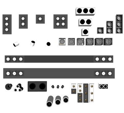 现代筒灯组合草图大师模型，筒灯组合sketchup模型下载