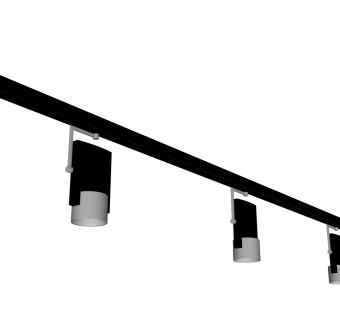 现代射灯轨道灯草图大师模型，射灯轨道灯sketchup模型免费下载