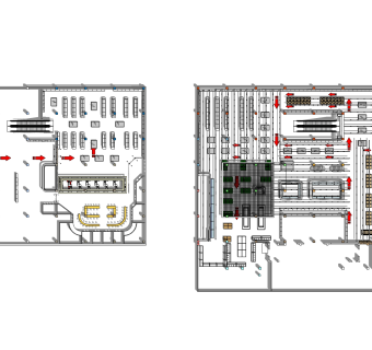 现代商场超市内部结构设计草图大师模型，超市布局sketchup模型免费下载