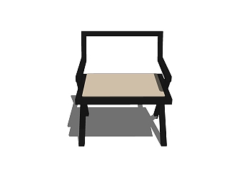<em>中式</em>实木椅草图大师模型，实木椅sketchup模型下载