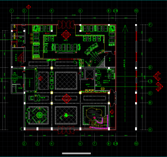 假日酒店装修CAD图纸，酒店CAD平面布置图