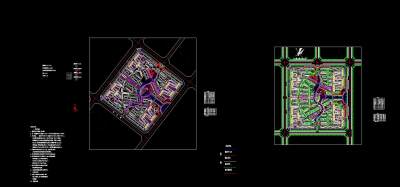 小区规划总平面图施工图CAD图纸