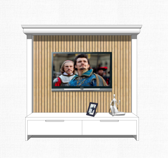 现代简约电视柜草图大师模型，电视柜SKP模型下载