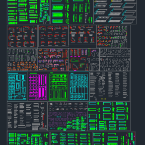 常见CAD线条图块工程图纸合集，线条图块cad施工图纸下载