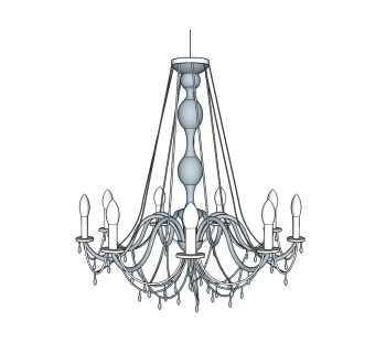 北欧吊灯sketchup模型，吊灯草图大师模型下载