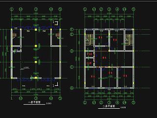 某地三层底框结构商住楼建筑结构设计，商住楼框架结构CAD建筑图纸下载