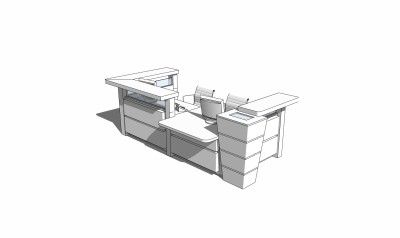  现代中式前台草图大师模型，前台sketchup模型下载