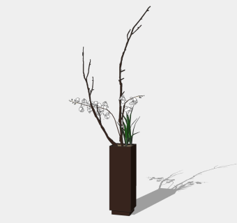 现代花瓶摆件草图大师模型，花瓶摆件sketchup模型下载