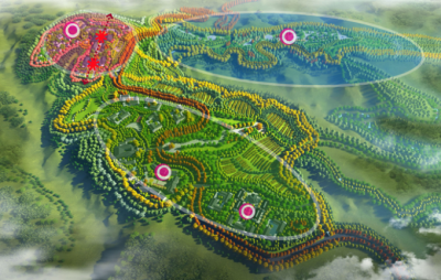 旅游风情区景观效果图