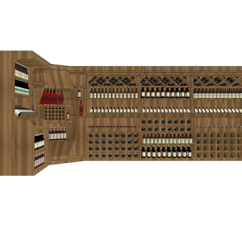 现代酒柜草图大师模型下载，酒柜sketchup模型