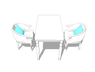 <em>北欧</em>餐桌<em>椅</em>sketchup模型，餐桌<em>椅</em>草图大师模型下载
