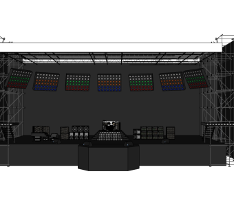 现代舞台草图大师模型，舞台SU模型下载